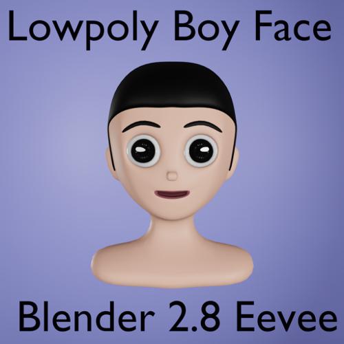 Lowpoly Boy Face preview image